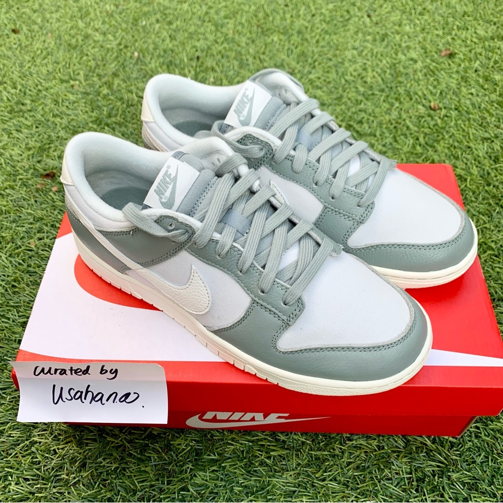 Nike Dunk low Mica Green white shoes - Picture 5 of 6